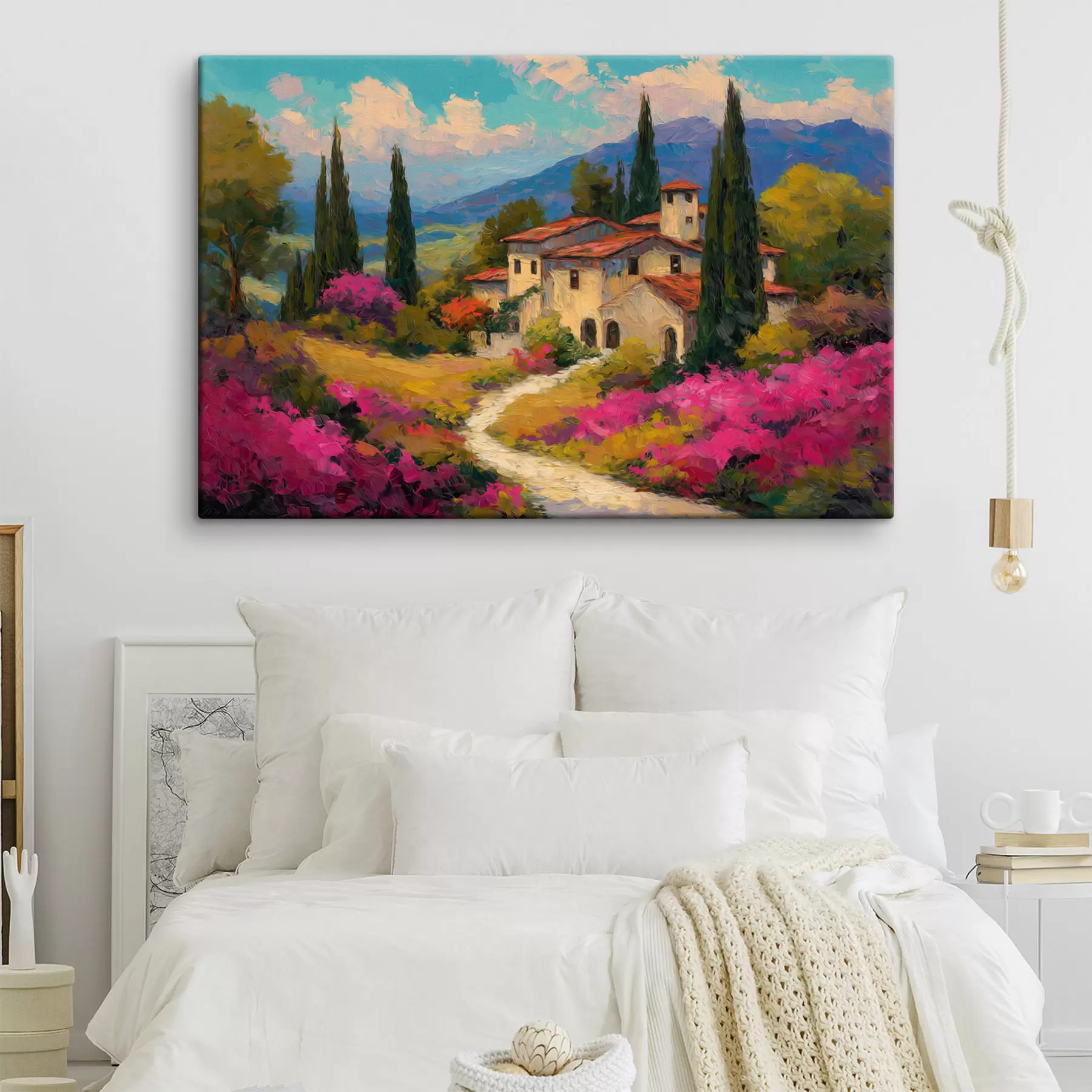 wall murals A narrow path lined with flowers s49526