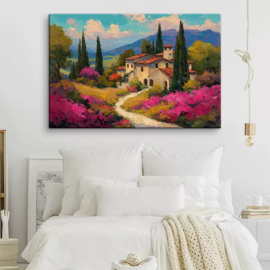 wall murals A narrow path lined with flowers s49526