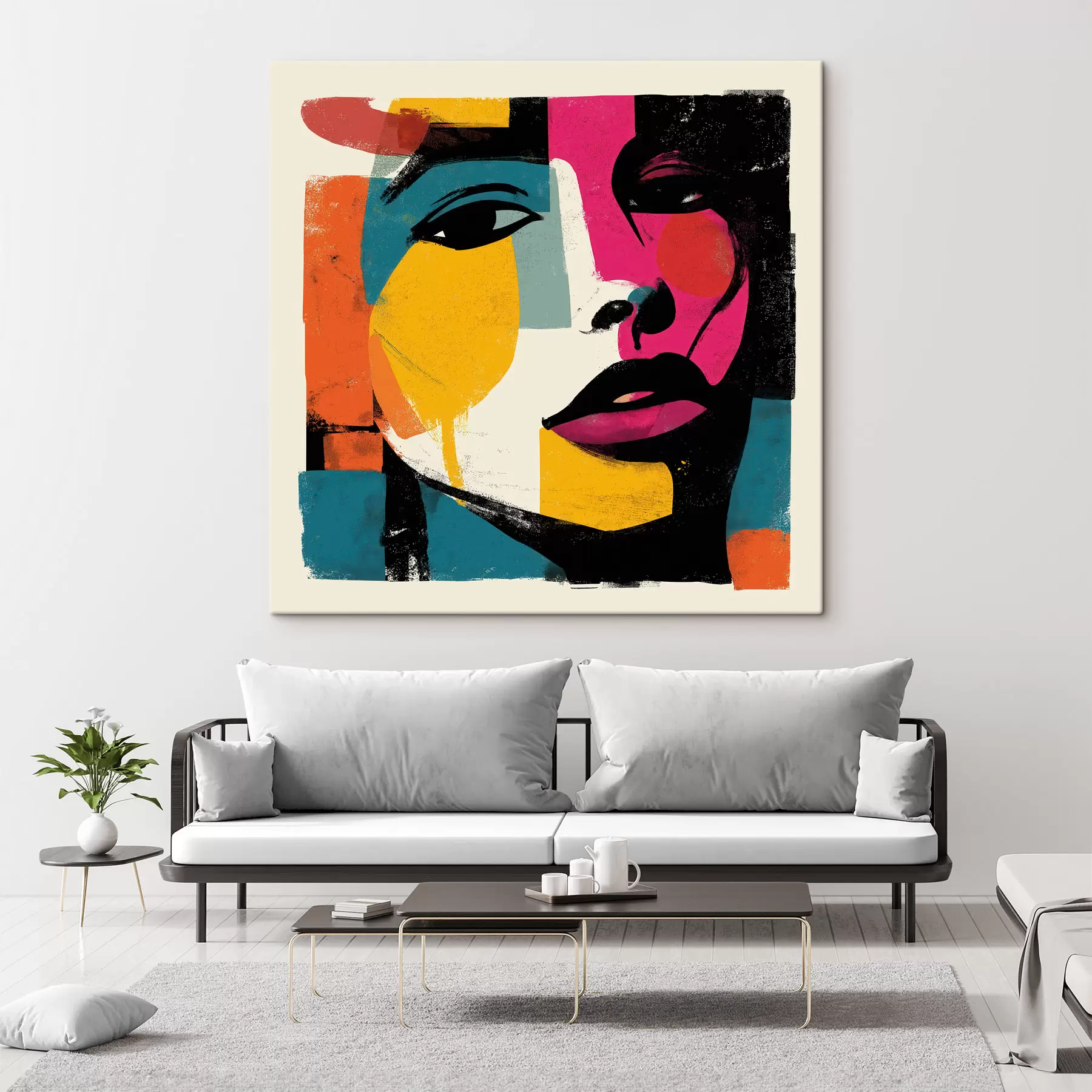 wall murals An abstract face s49543