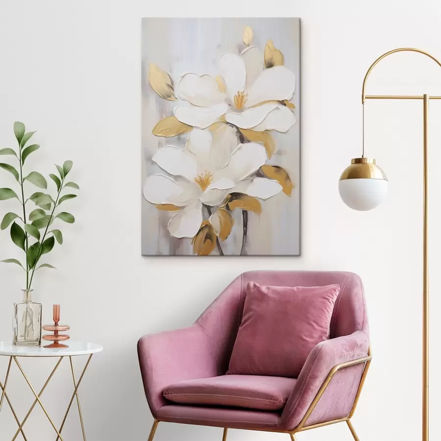 wall murals Stylized flowers imitation of painting s49502