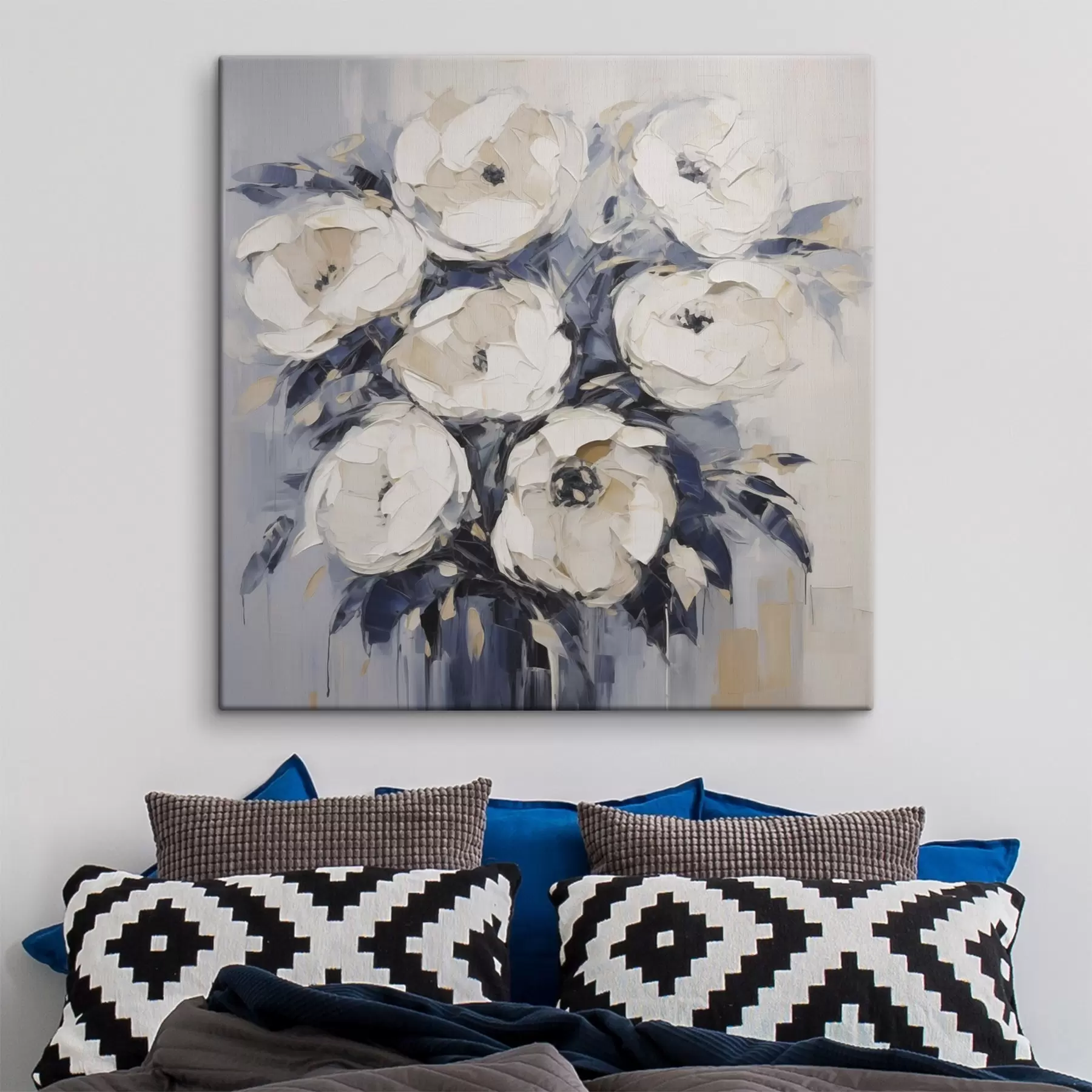wall murals Stylized roses imitation of painting s49504