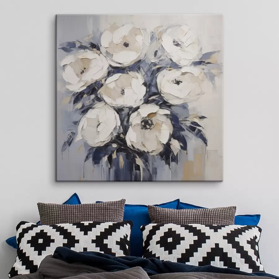 wall murals Stylized roses imitation of painting s49504