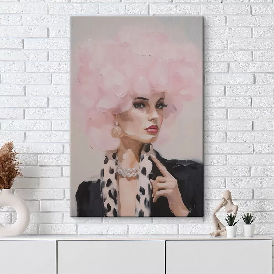 wall murals Stylish woman imitation painting s49509