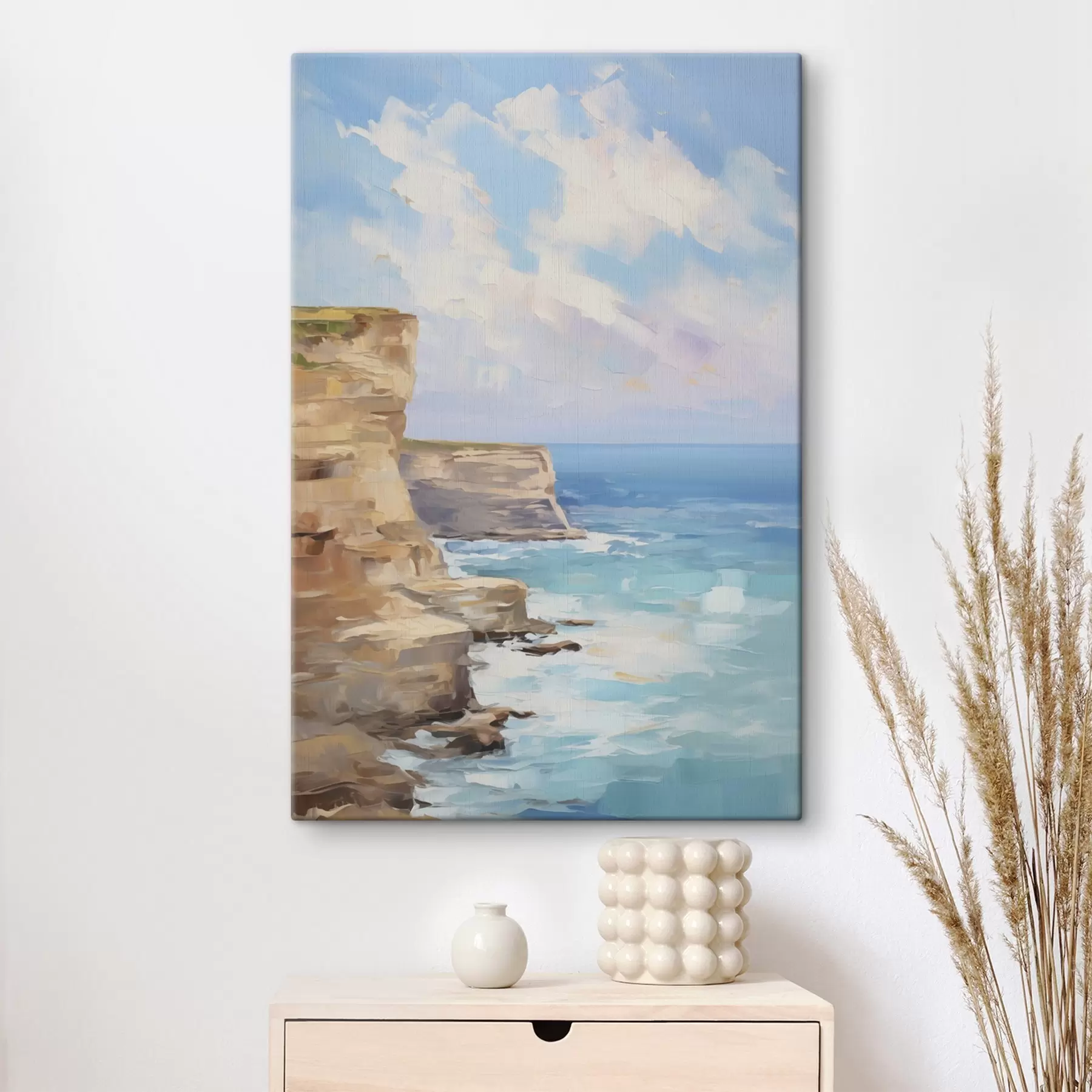 wall murals Rocks by the sea imitation of painting s49512