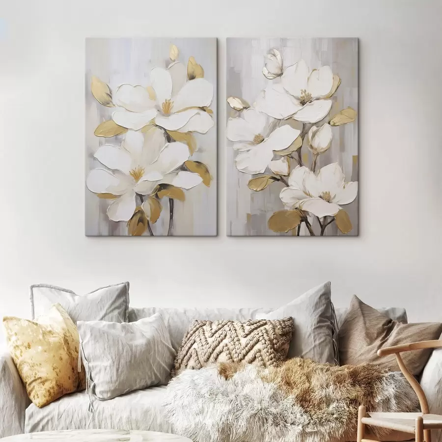 Wall Mural Photo Wallpaper Stylized flowers imitation of painting m30592