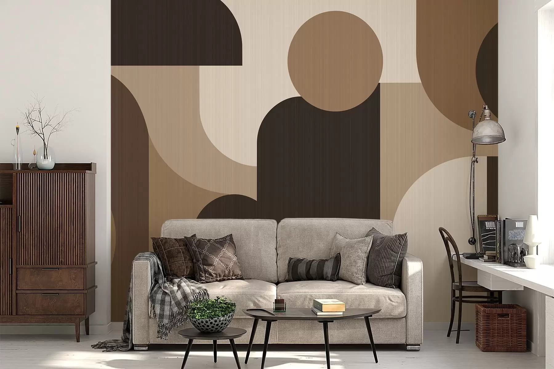 peintures murales Arcs géométriques w05653