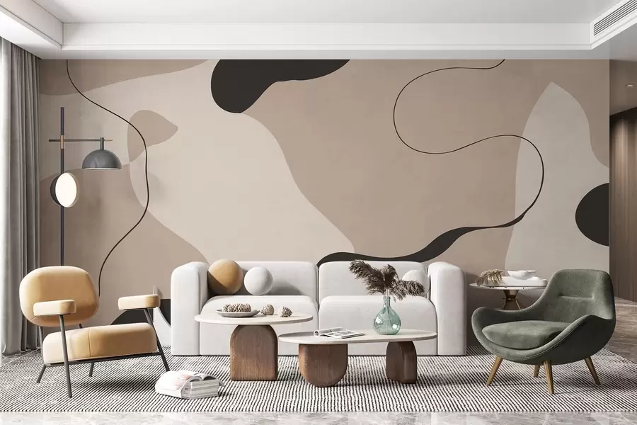 peintures murales Ligne abstraite w05654