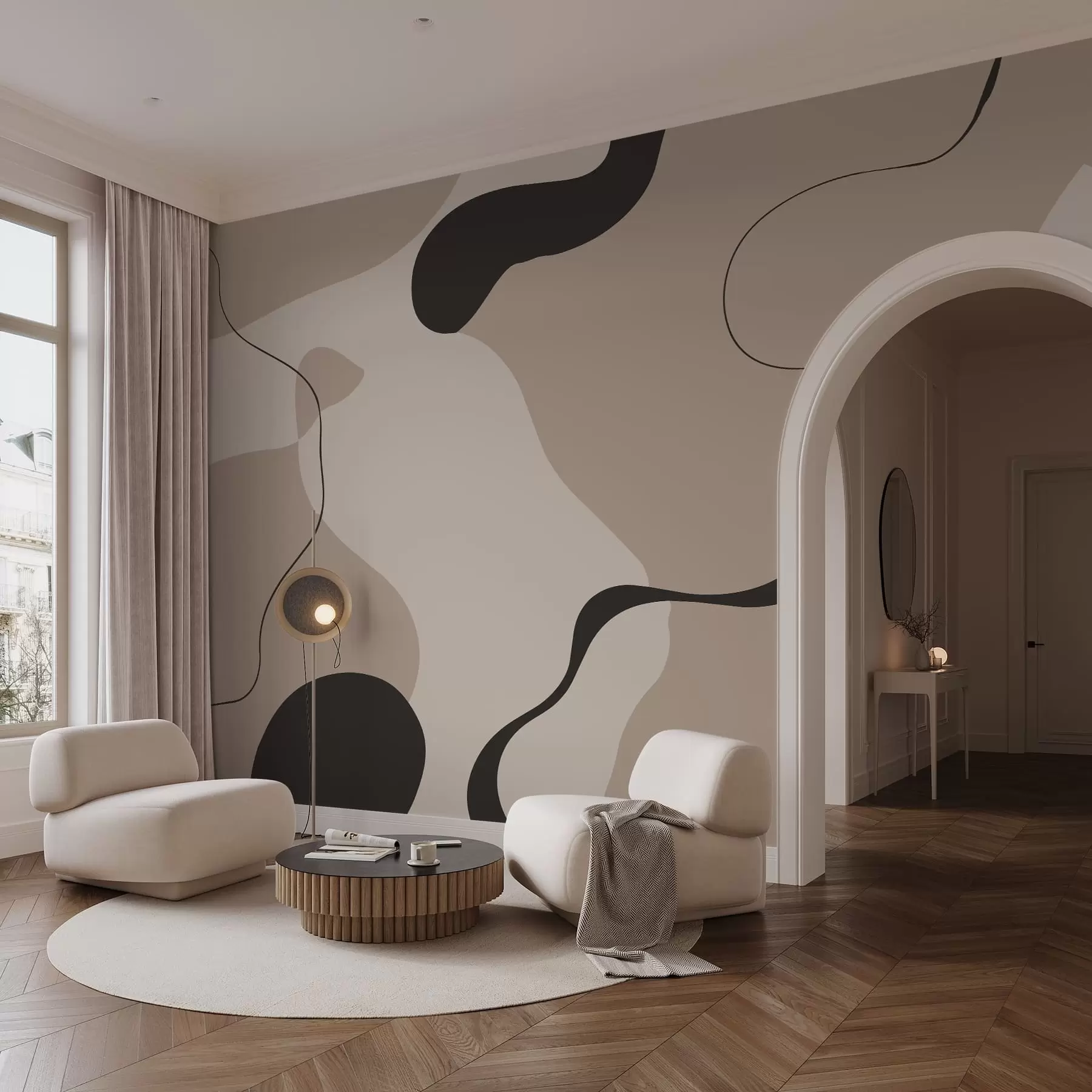 peintures murales Ligne abstraite w05654