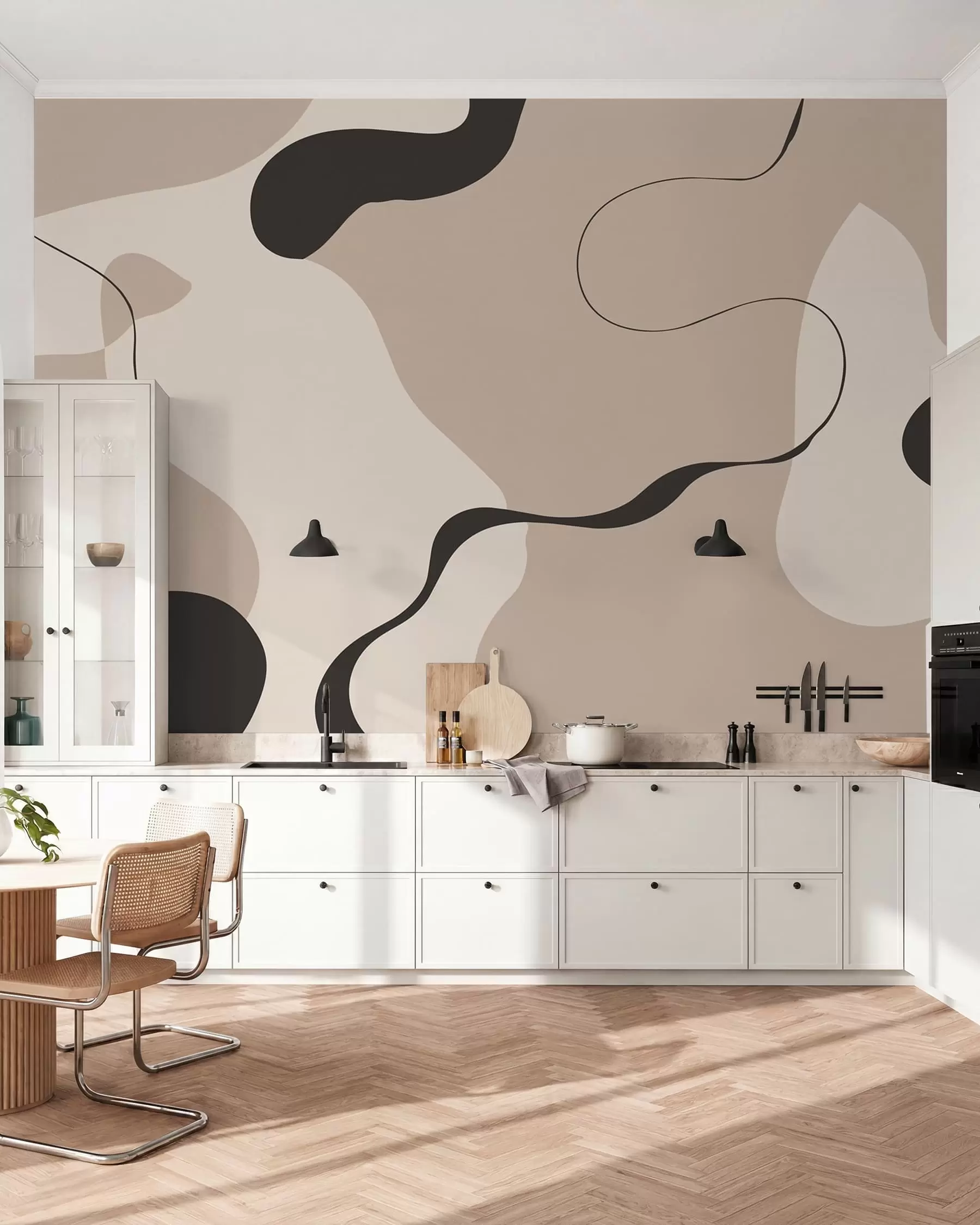 Wall Mural Photo Wallpaper Bold Curves in Sand w05654