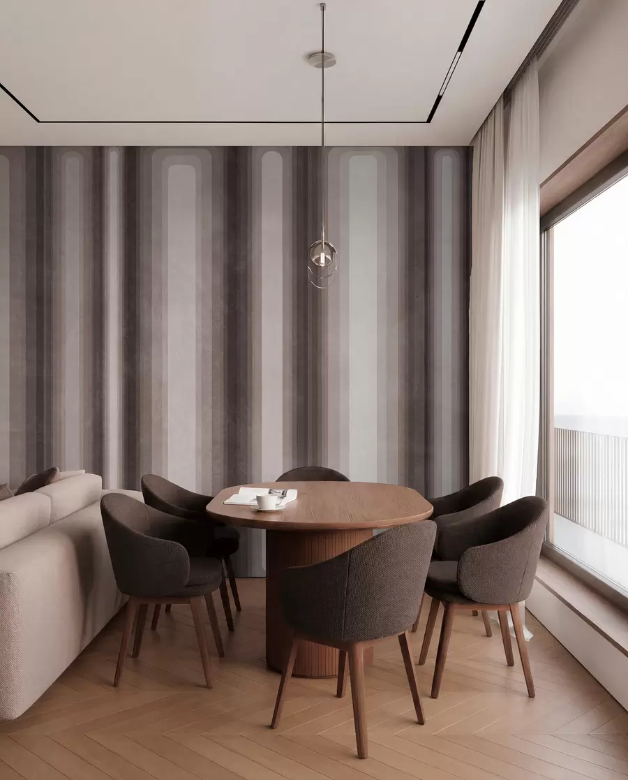 Wall Mural Photo Wallpaper Textured abstract vertical rounded rectangles in muted tones of brown w09905v1