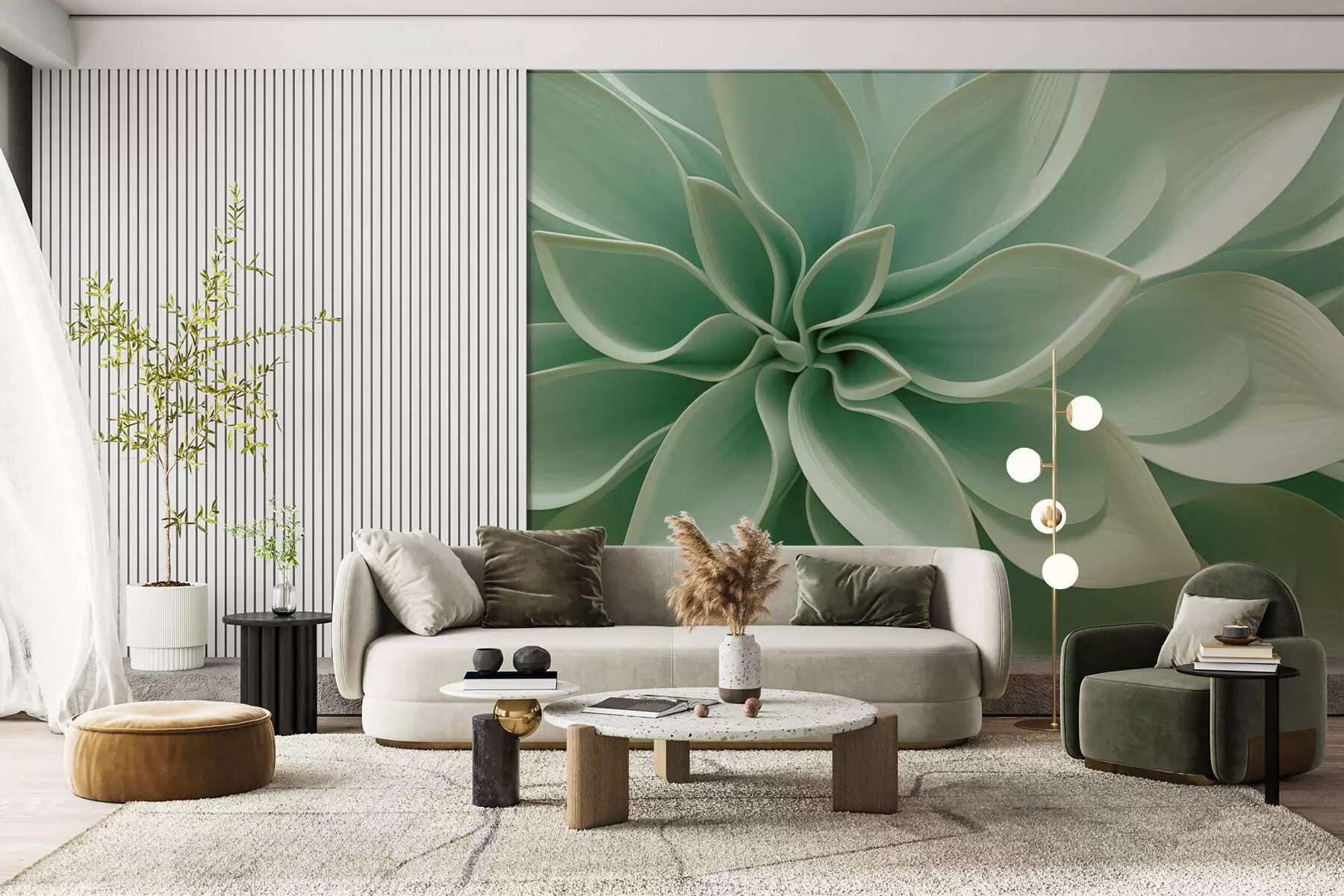 peintures murales Géométrie botanique w05559