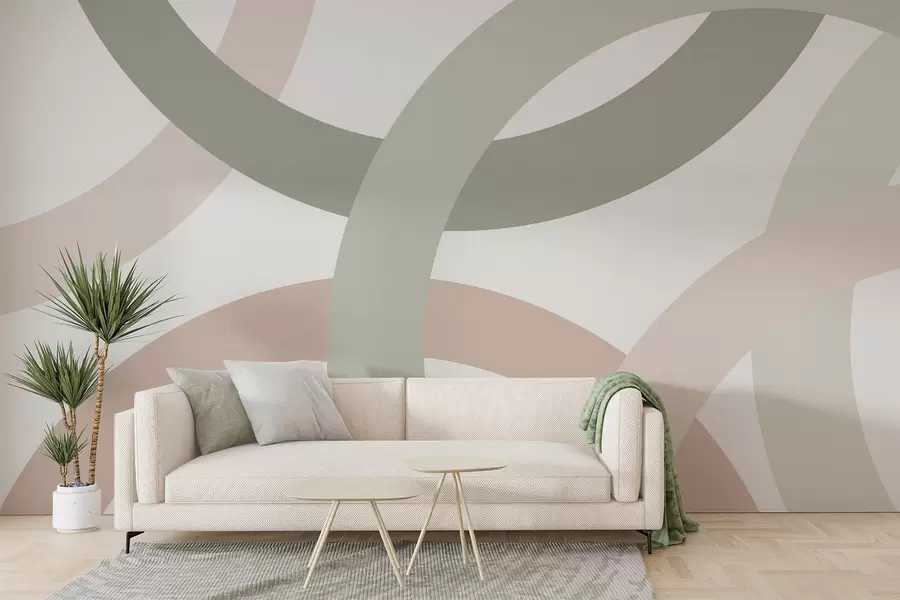 wall murals Abstraction with circles w05709