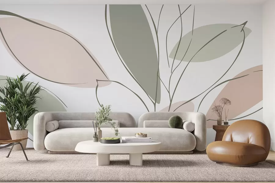 Wall Mural Photo Wallpaper Abstract leaves w05710