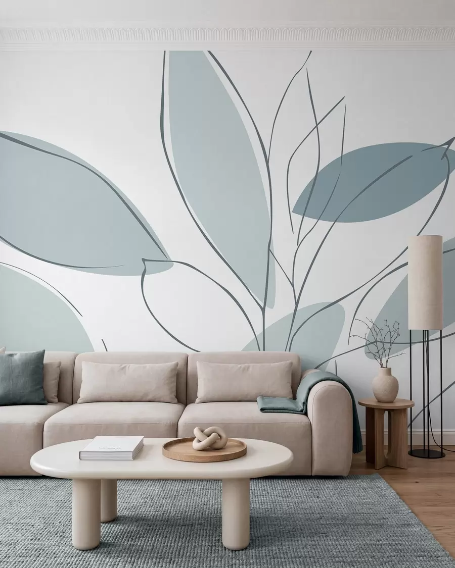 peintures murales Feuilles abstraites w05710v1
