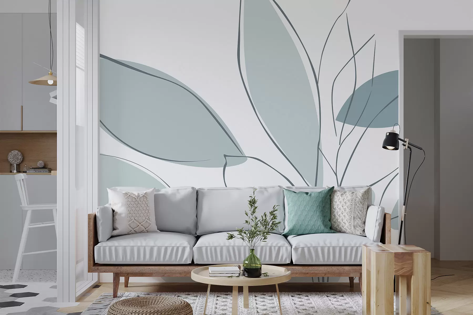 Wall Mural Photo Wallpaper Abstract leaves w05710v1