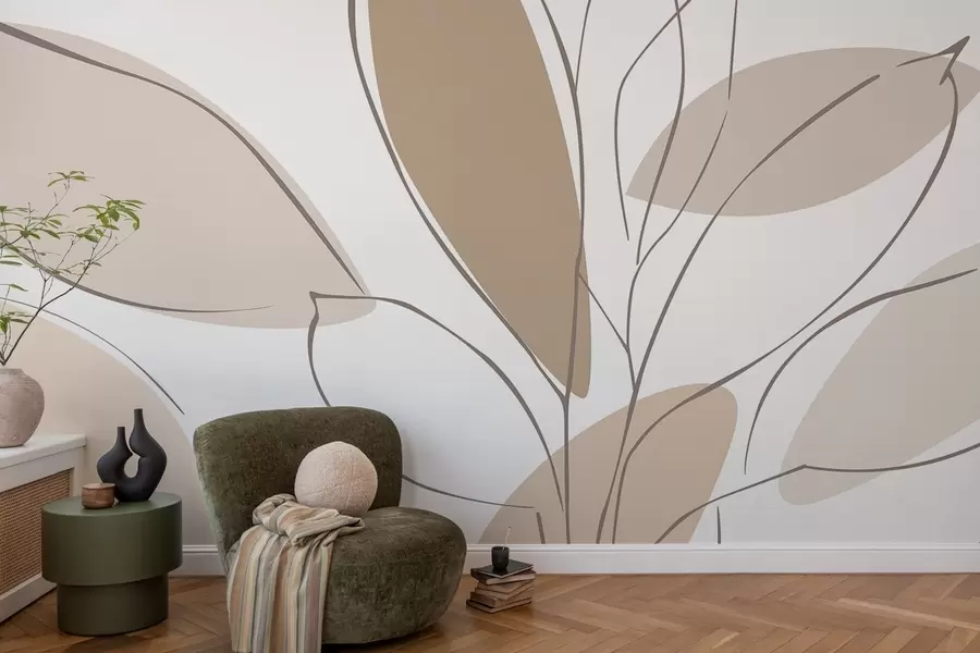 Wall Mural Photo Wallpaper Abstract leaves w05710v2