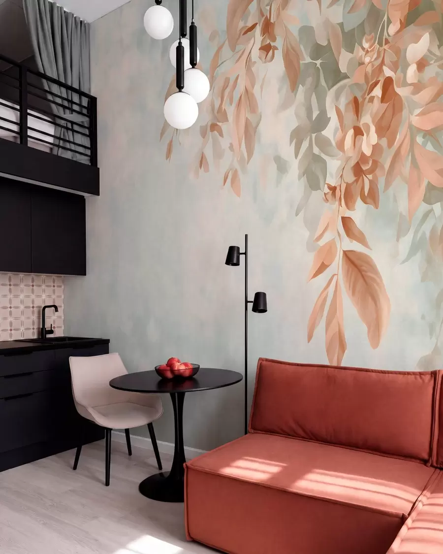Wall Mural Photo Wallpaper tree branches against a varied retro background w05385
