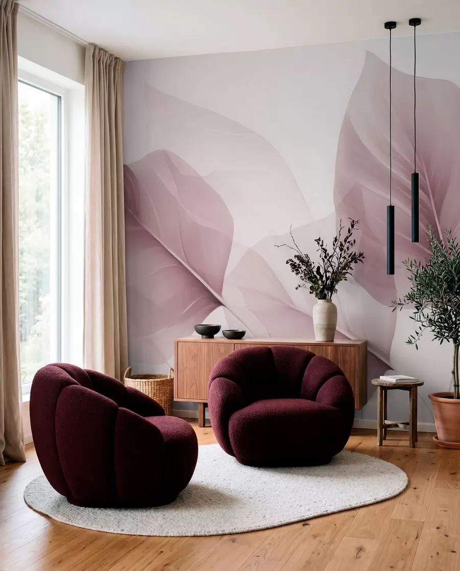 peintures murales Nervures des feuilles w05108v2