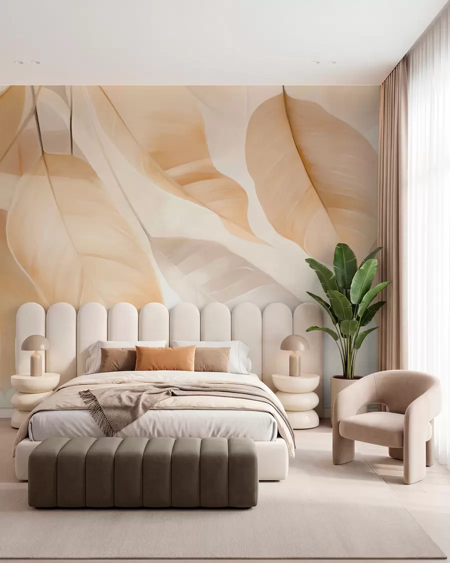 wall murals Hanging leaves w05407