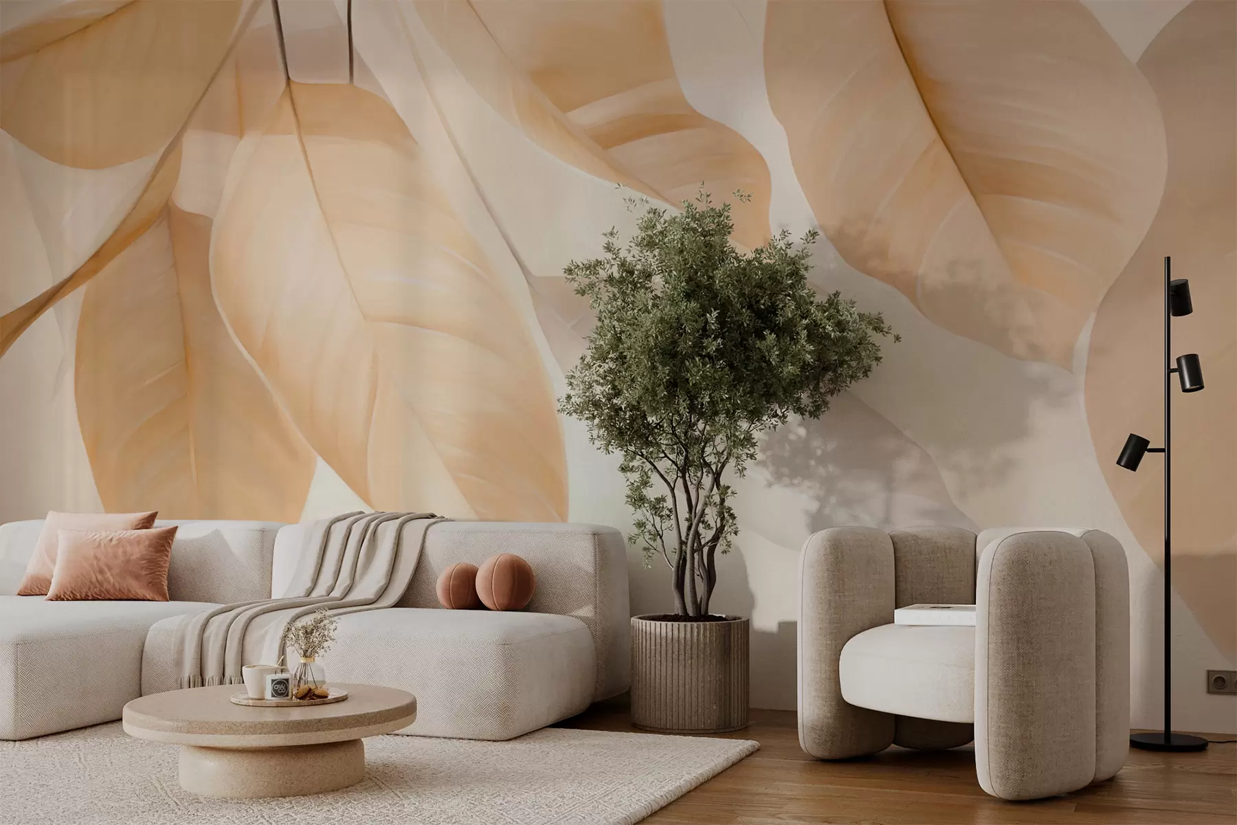 peintures murales Feuilles suspendues w05407