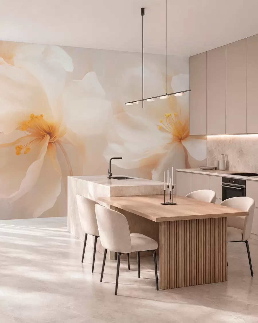 peintures murales Grandes fleurs w05615