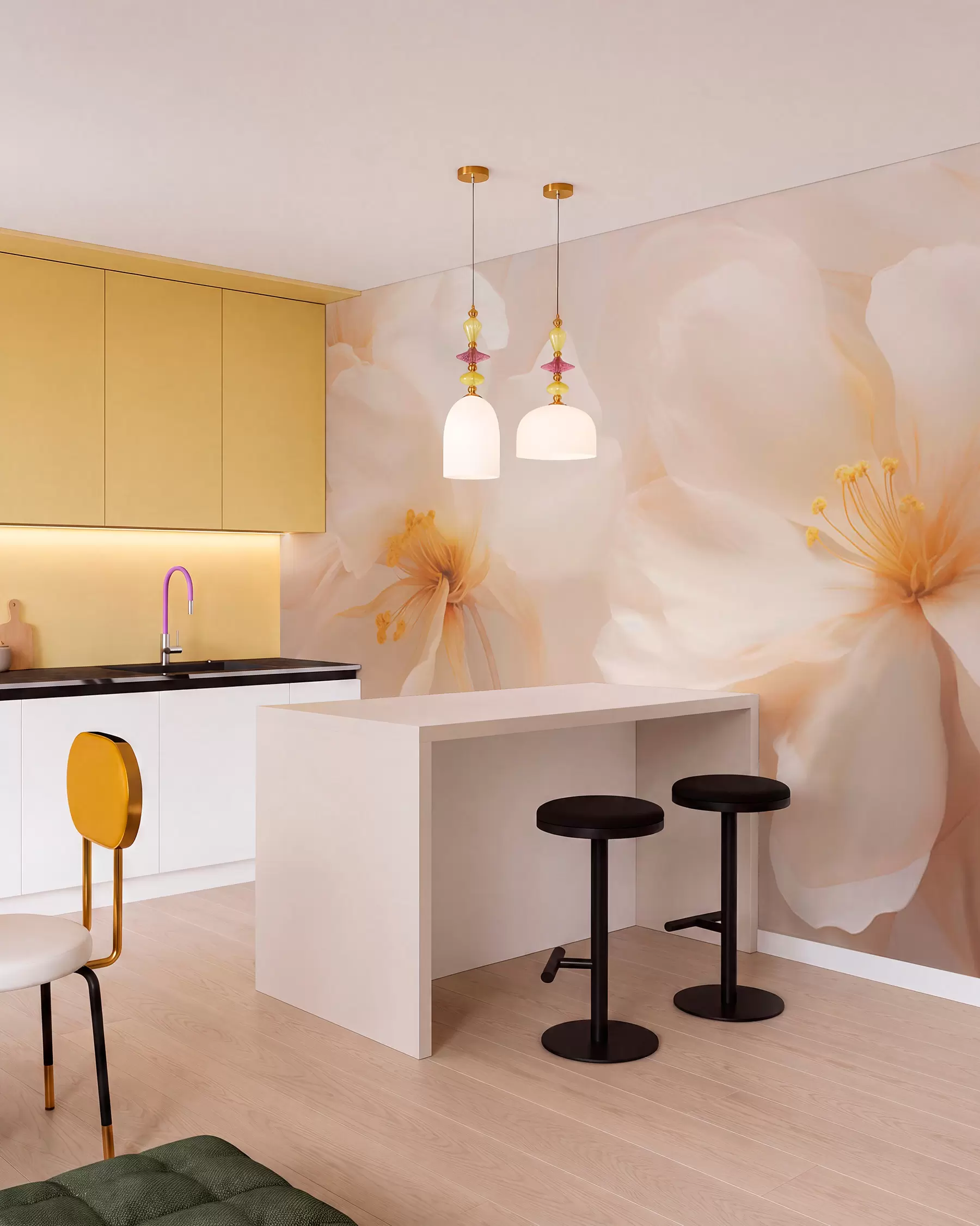Wall Mural Photo Wallpaper Large flowers w05615