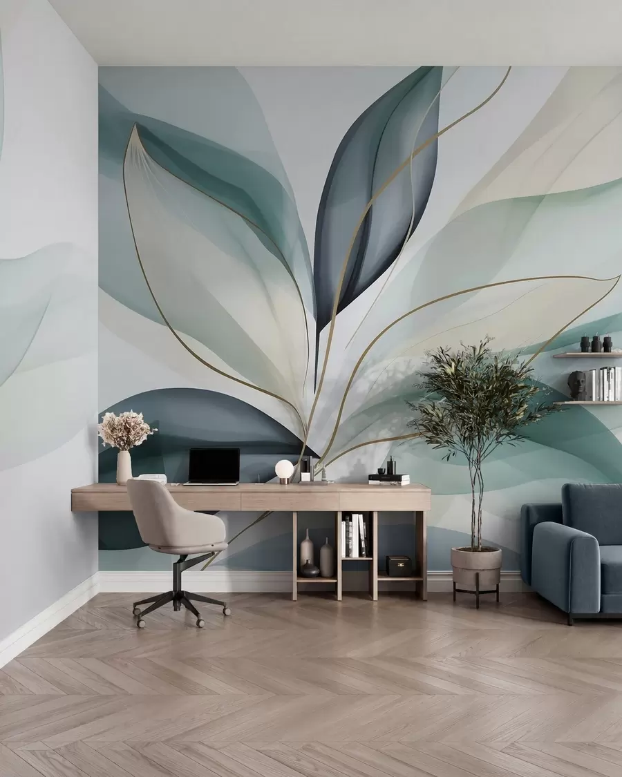 wall murals Abstract foliage w05706