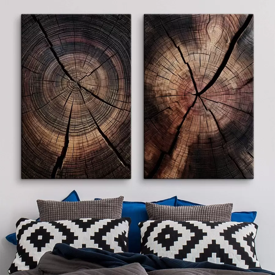 Wall Mural Photo Wallpaper a cut-away view of red wood m30621