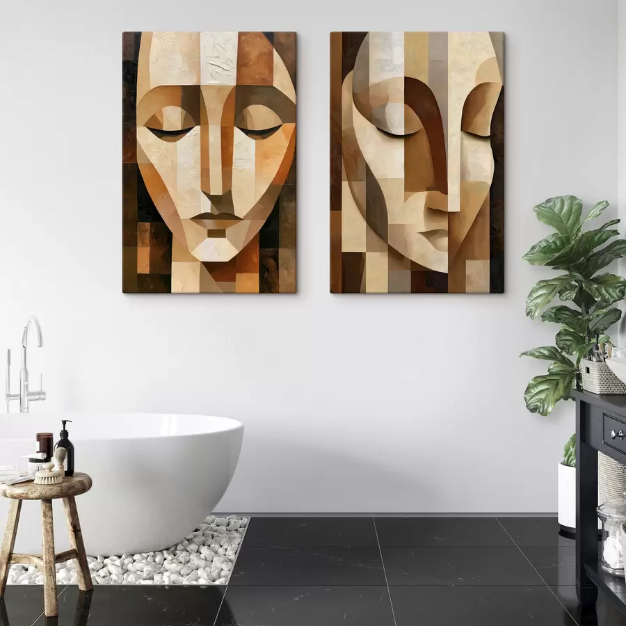Wall Mural Photo Wallpaper Abstract faces m30628