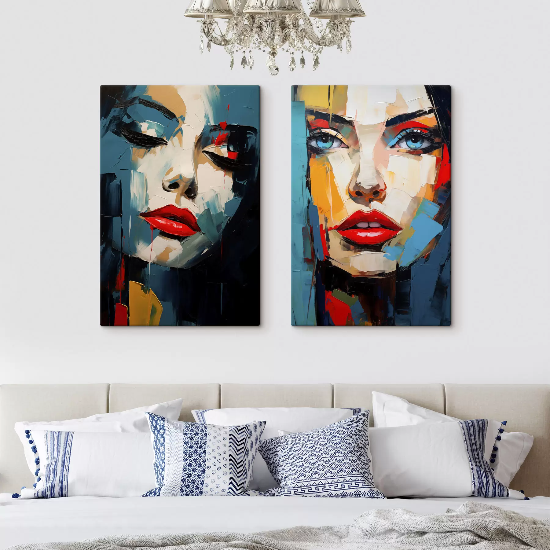 wall murals Abstract faces m30633