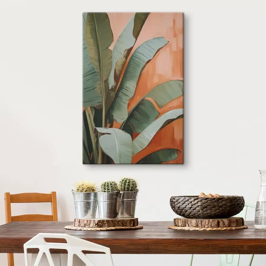 wall murals Large tropical leaves imitation painting s49599