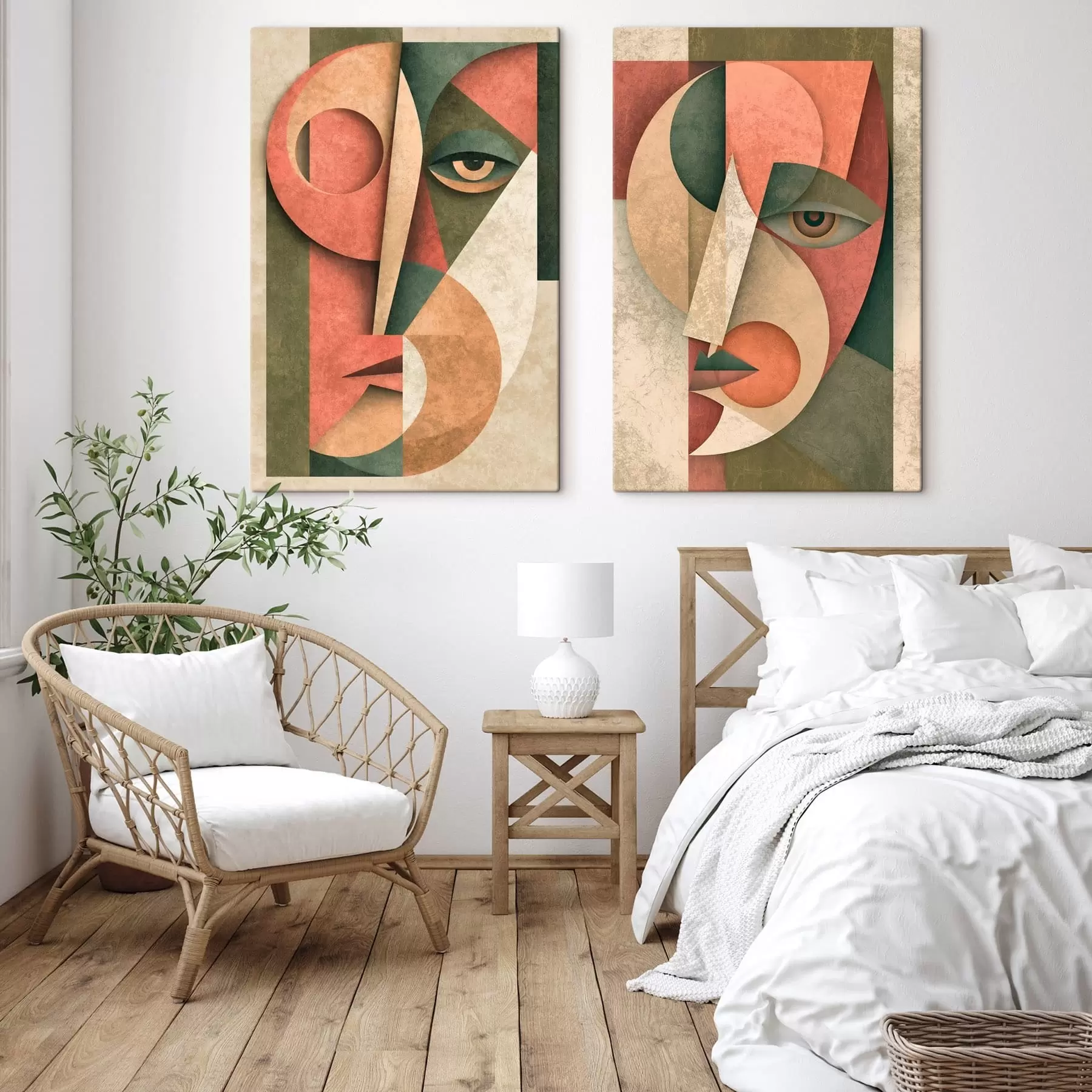 wall murals Abstraction of faces m30545
