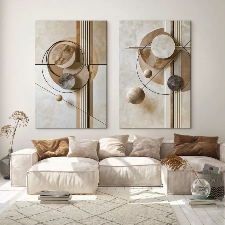wall murals A сomposition with сircles m30546