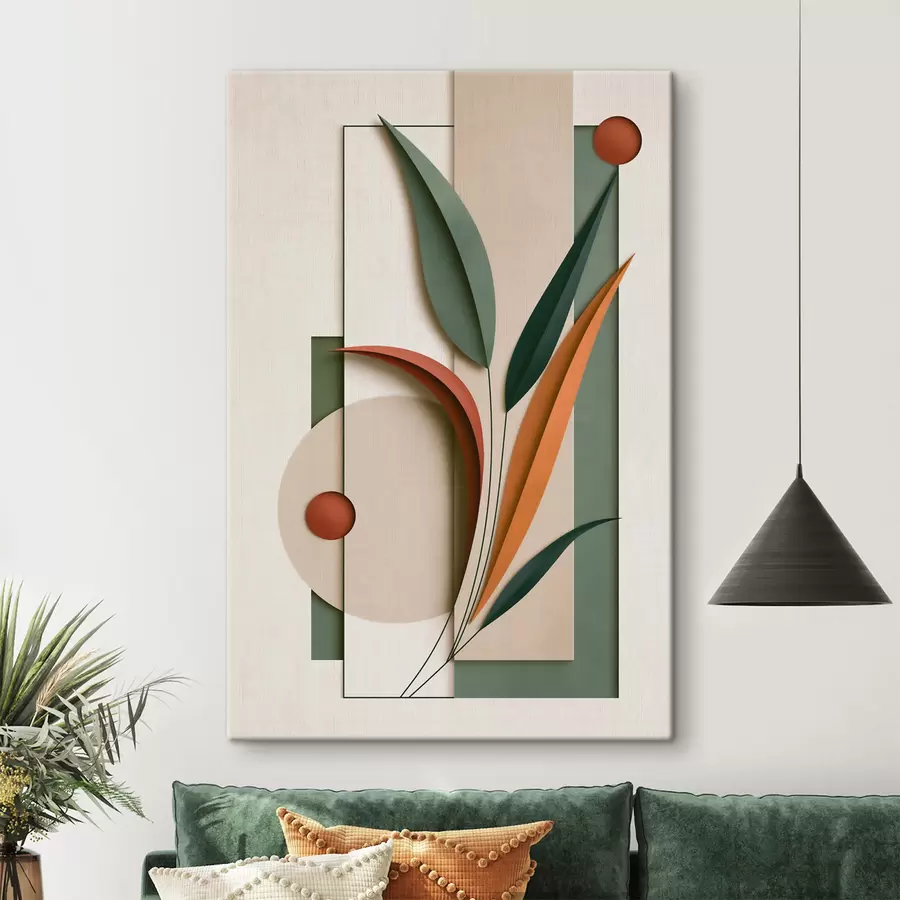wall murals Geometric botanical composition s49417