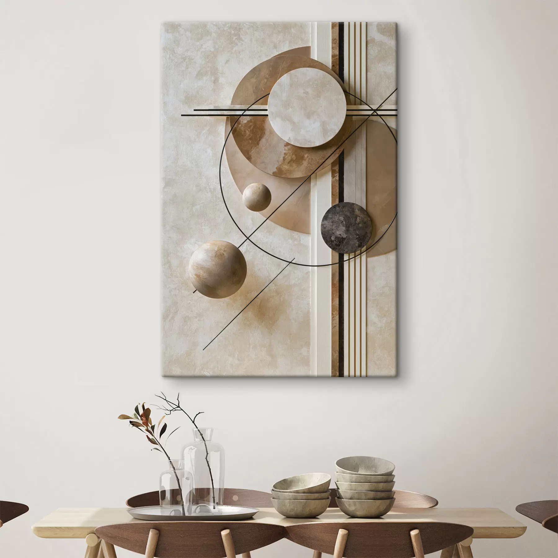 wall murals A сomposition with сircles s49516