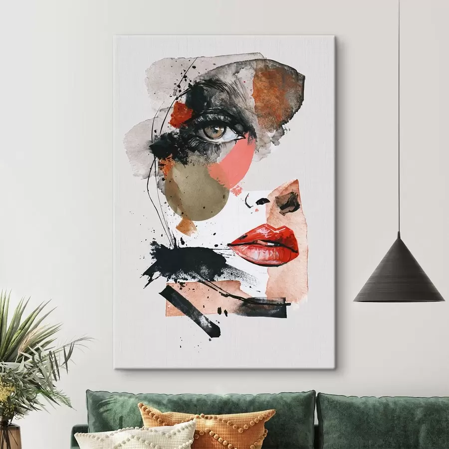 wall murals An abstract woman's face s49521