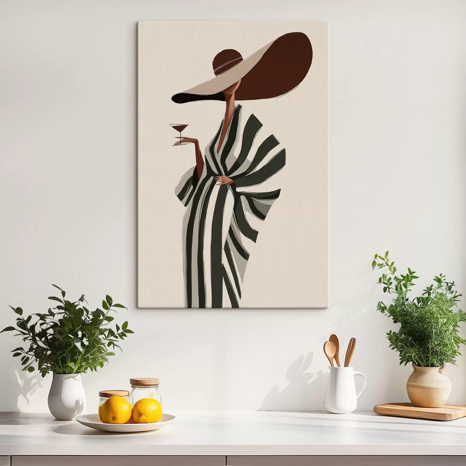 wall murals Girl in a Hat s49633