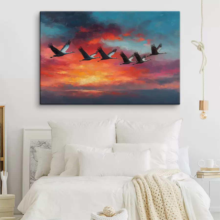 wall murals Cranes in the Sky s49659