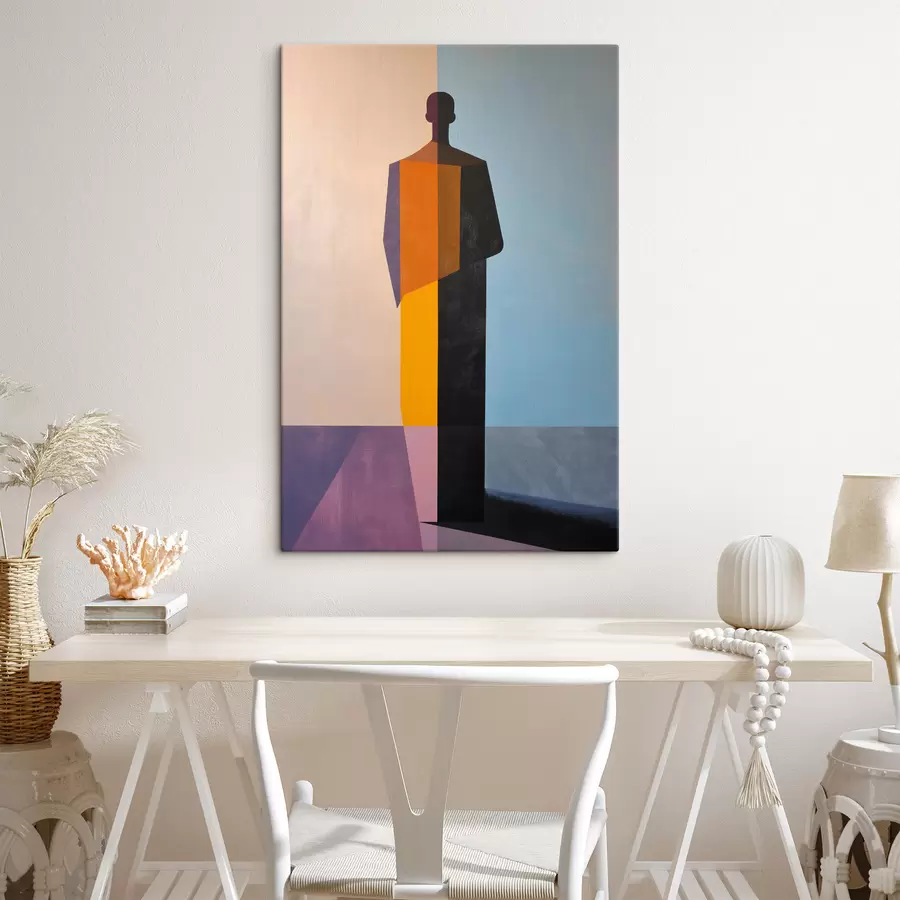 wall murals Man in Colorful Lines s49668