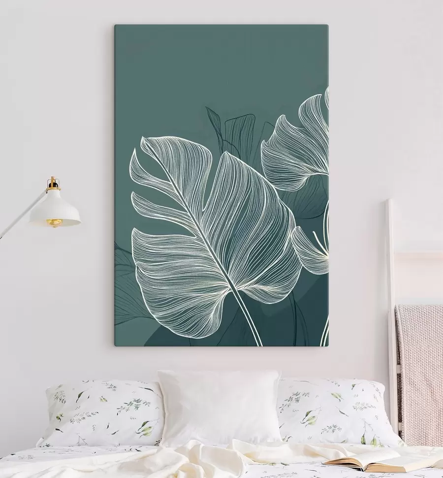 wall murals Tropical Leaves in Emerald Tones s49371