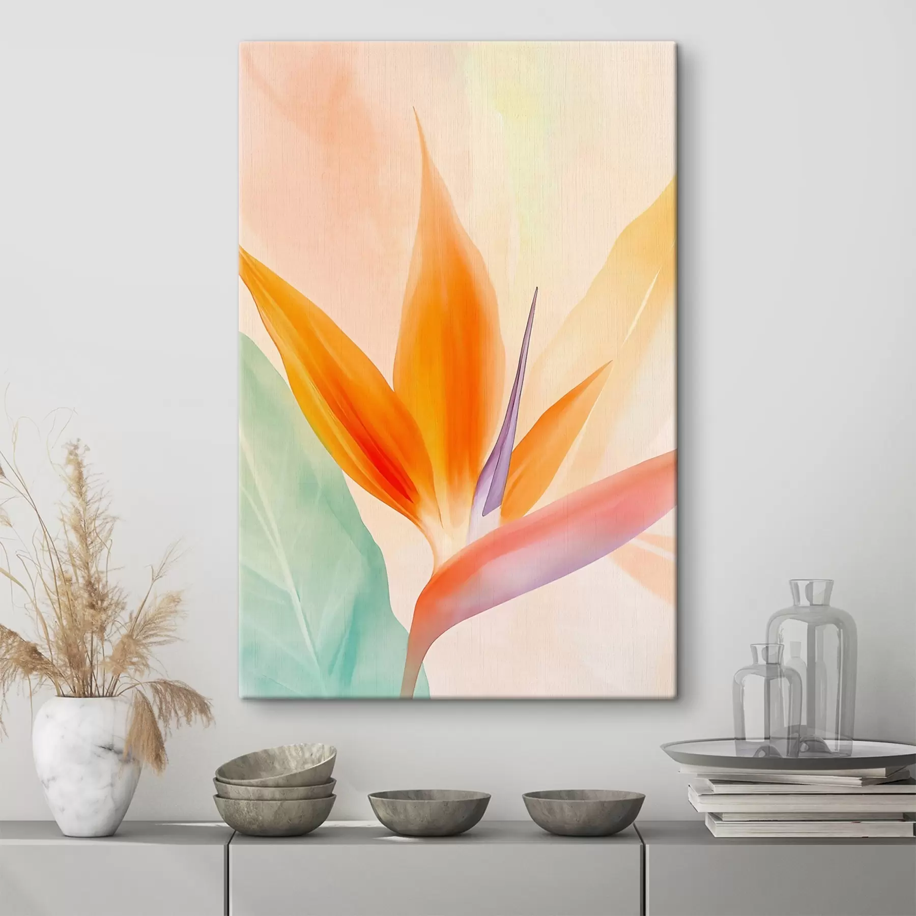 murales Flor tropical de strelitzia s49379