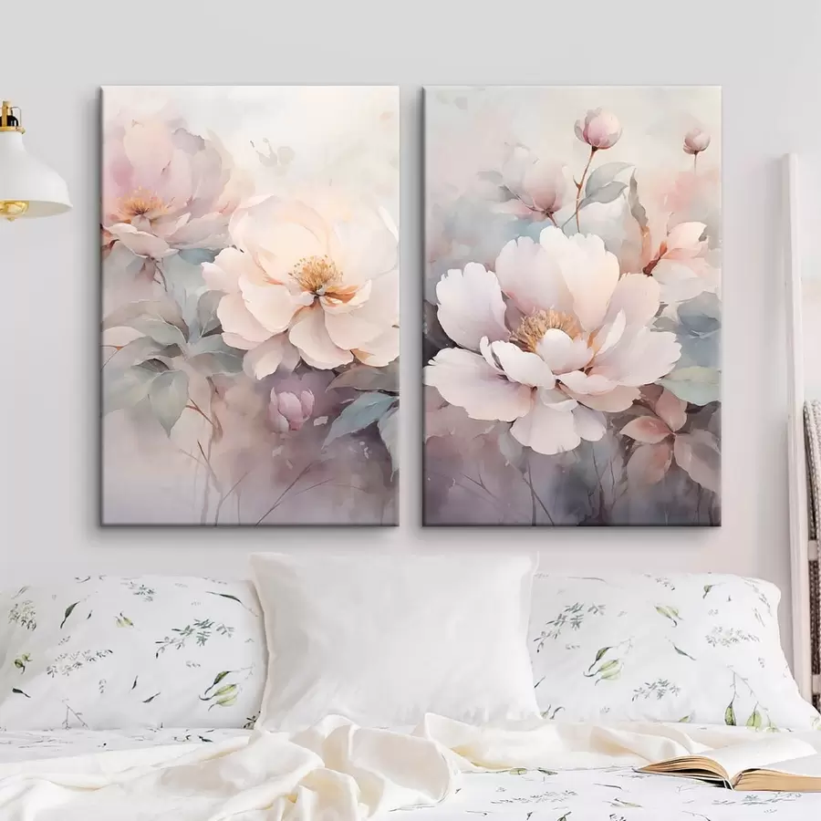 wall murals Delicate Pastel Peonies m30603