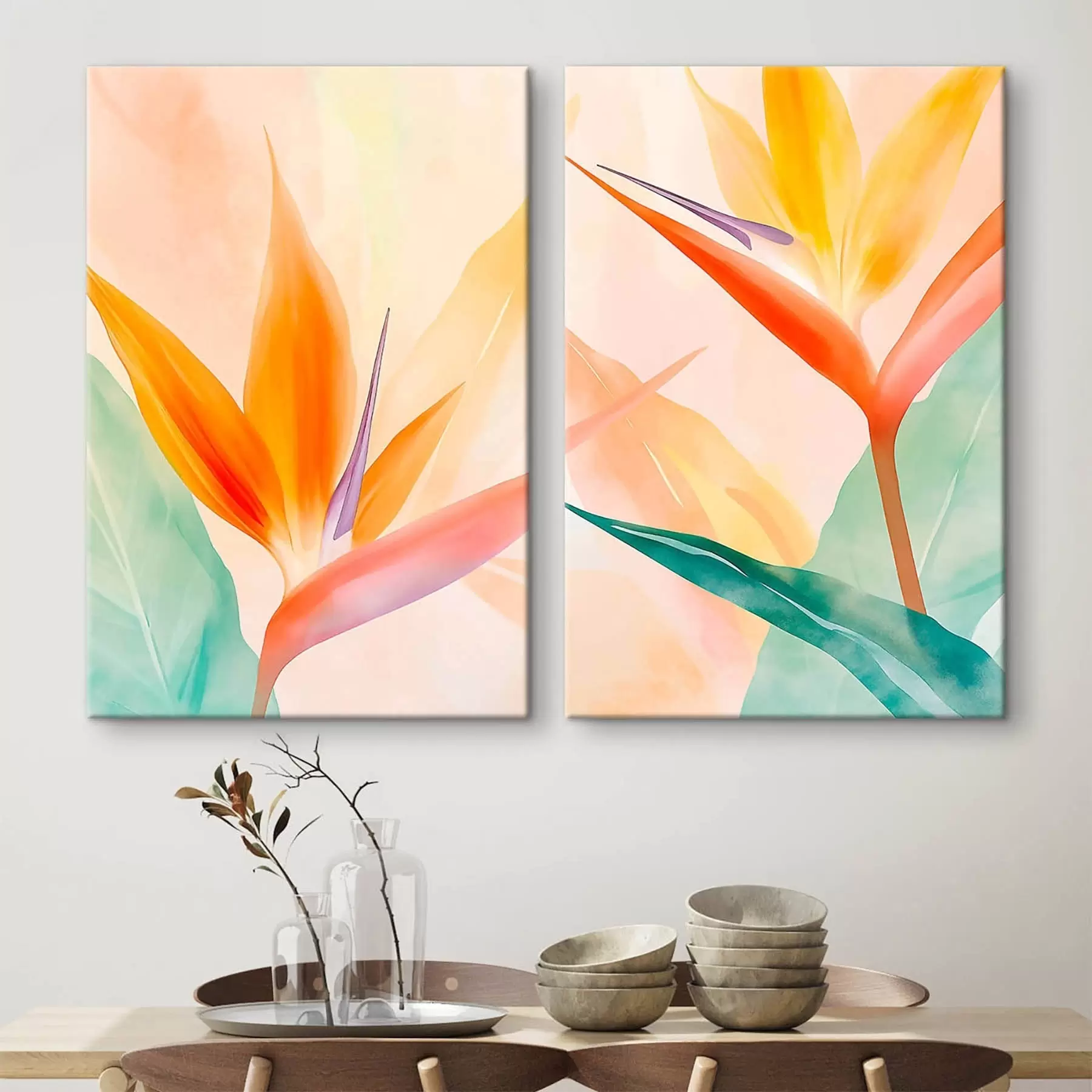 murales Flor tropical de strelitzia m30605