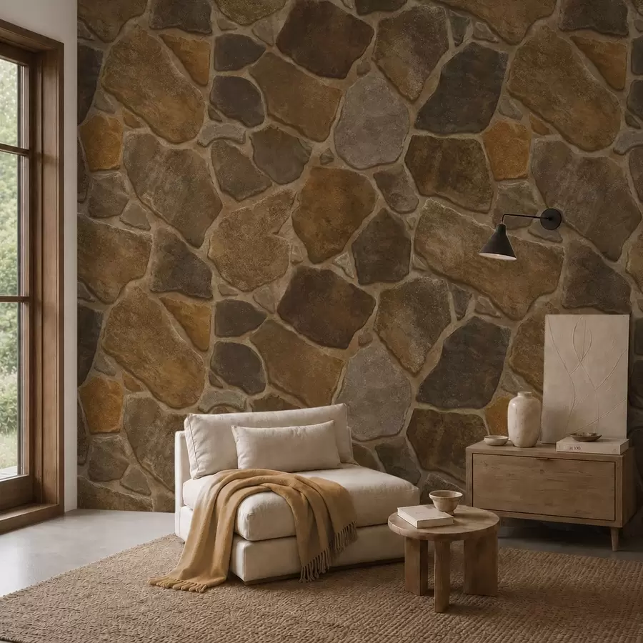 Wall Mural Photo Wallpaper Warm-toned natural stone pattern w05691
