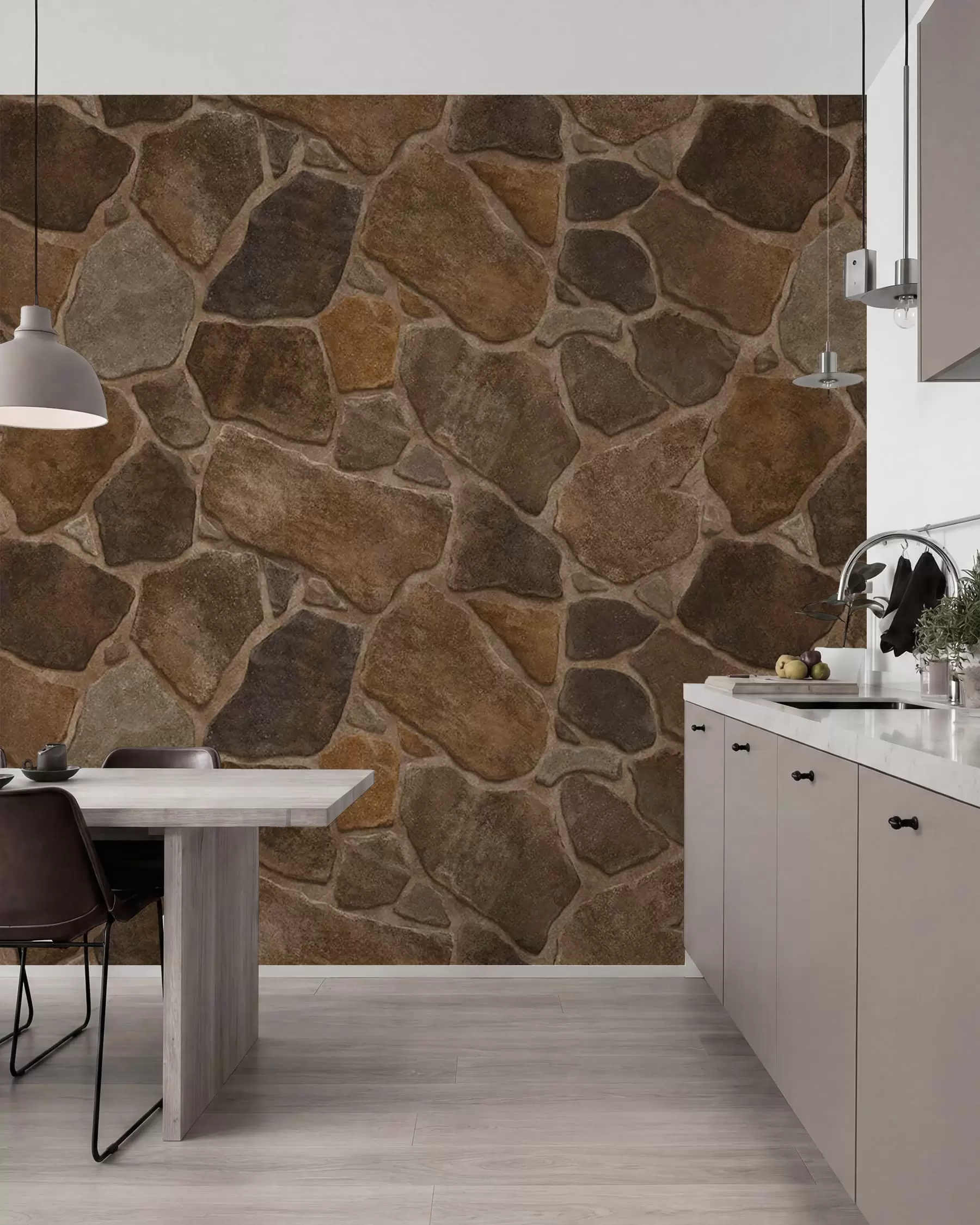 wall murals Warm-toned natural stone pattern w05691