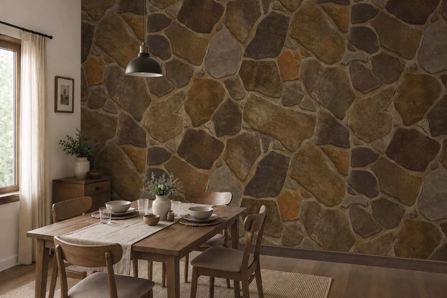 Wall Mural Photo Wallpaper Warm-toned natural stone pattern w05691