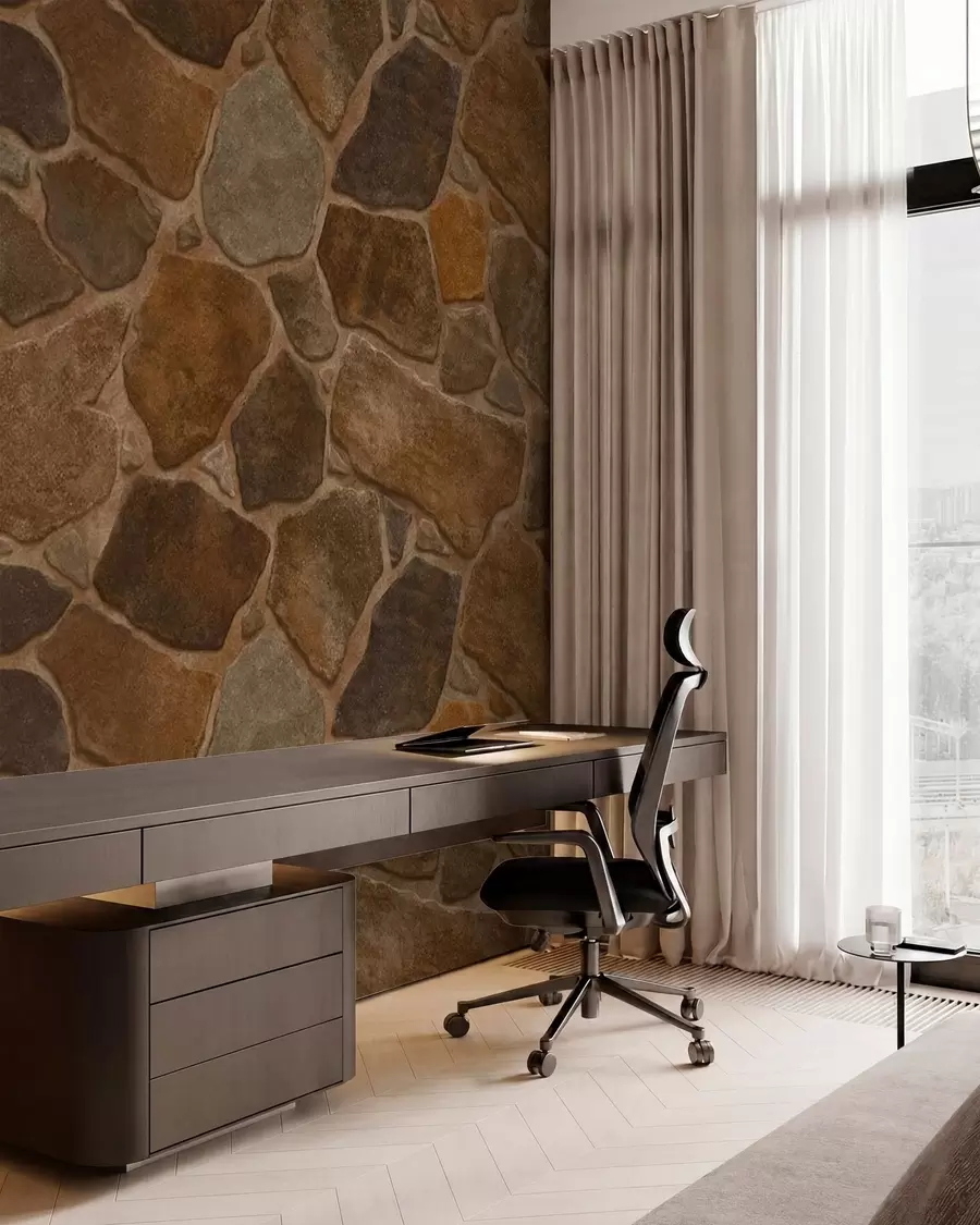 wall murals Warm-toned natural stone pattern w05691