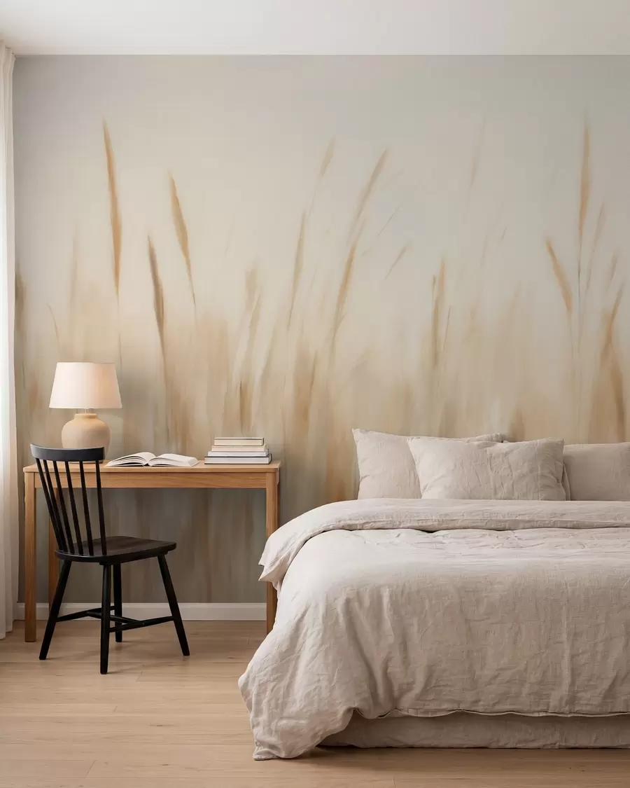 Wall Mural Photo Wallpaper Abstract dry grass imitation painting w05503