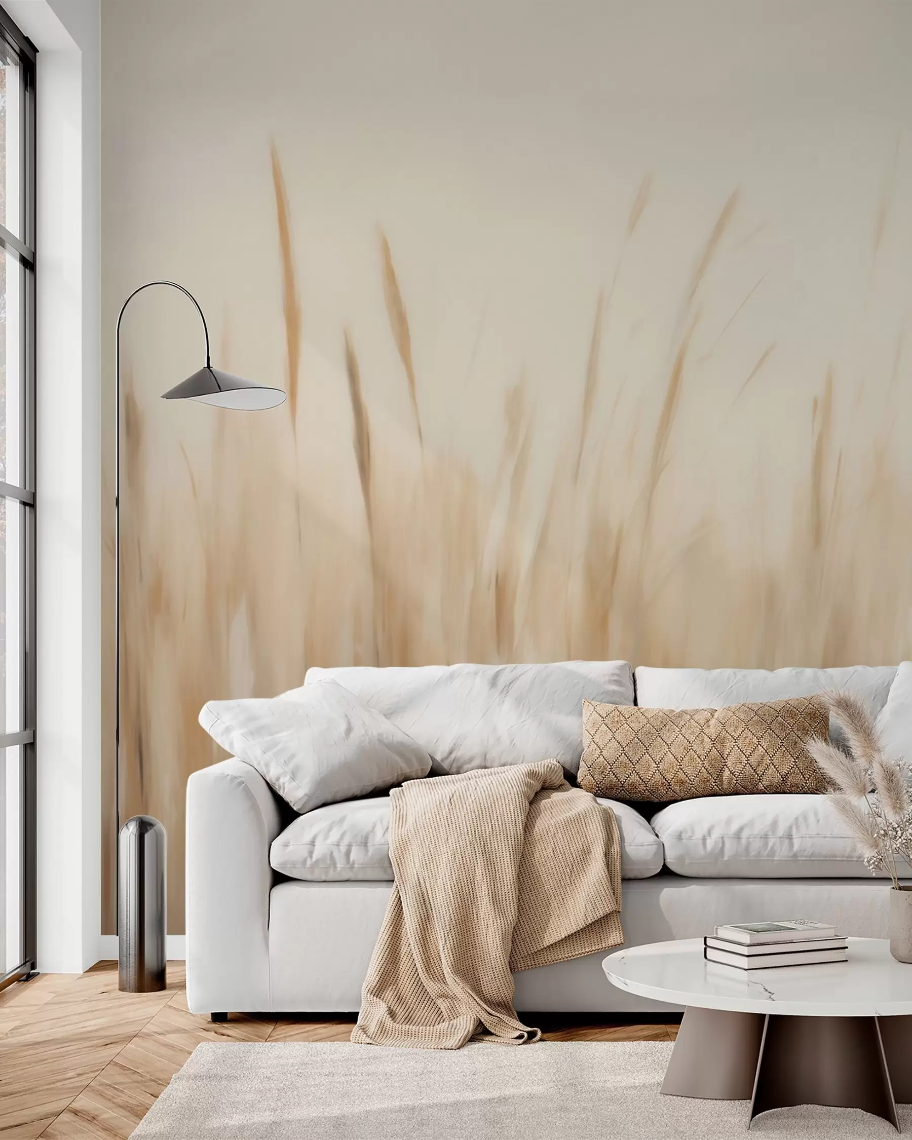 wall murals Abstract dry grass imitation painting w05503