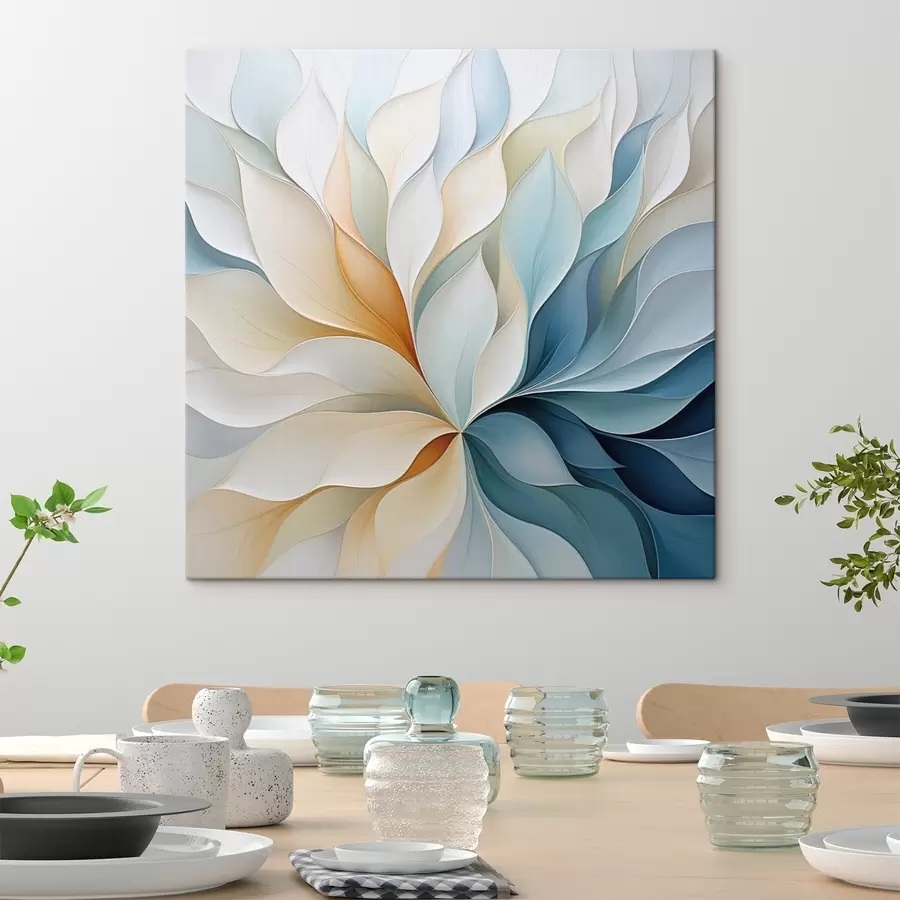 wall murals Abstract petals, imitation painting, flat illustration s49746